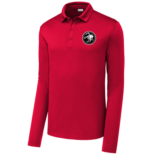 Sport-Tek Posi-UV Pro Long Sleeve Polo -- True Red