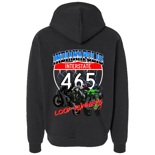 Independent Trading Co. Mainstreet Hooded Sweatshirt -- Black -- Loop Runners