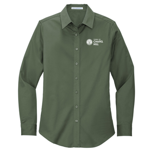 Port Authority Ladies Easy Care Long Sleeve Shirt -- Clover Green