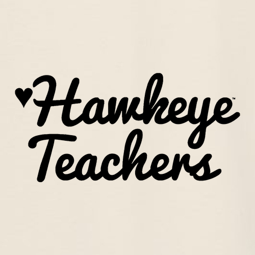 Hawkeye Teachers Comfort Colors Unisex Garment-Dyed Heavyweight Pocket T-Shirt -- Ivory