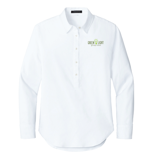 [HIDE] Mercer+Mettle Women’s Long Sleeve Modern Oxford Shirt -- White