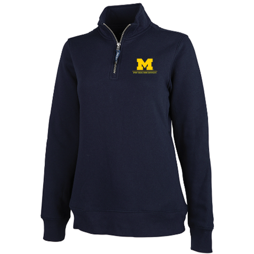 Charles River Women's Crosswind Quarter Zip Sweatshirt -- Navy