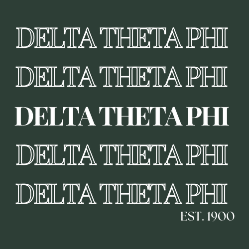 Delta Theta Phi Heavy Cotton Basic T-Shirt -- Front & Back Print