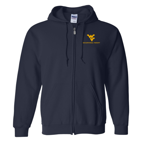 Gildan Full Zip Hooded Sweatshirt -- Navy