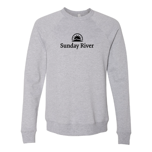 Sunday River Logo 1 Black Ink -- Crewneck Sweatshirt Athletic Heather