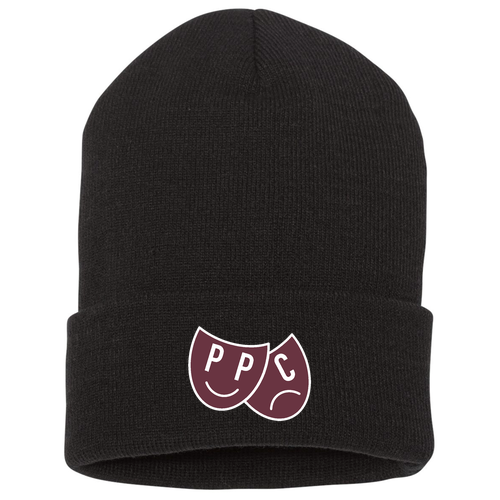 Yupoong Knit Hat with Cuff -- Black