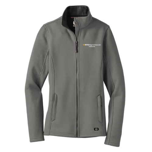 Gender Care Heart OGIO Ladies Grit Fleece Jacket -- Gear Grey