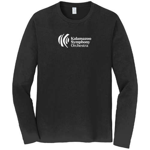 Port & Company Unisex Ringspun Cotton Fan Favorite Long Sleeve Tee -- Jet Black