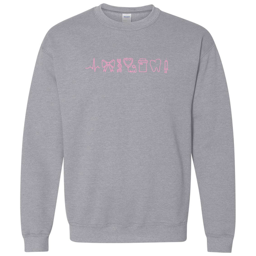 Stethoscope Gildan Heavy Blend Crew Neck Sweatshirt -- Sport Grey