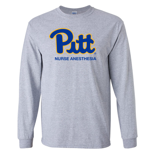 Gildan Ultra Cotton Longsleeve Basic T-Shirt -- Sport Grey