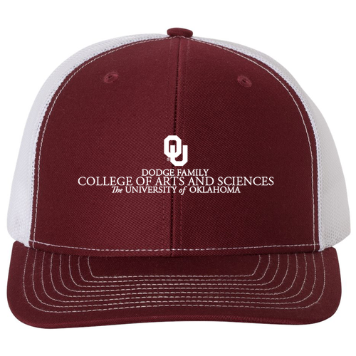 Richardson Snapback Trucker Cap -- Cardinal / White