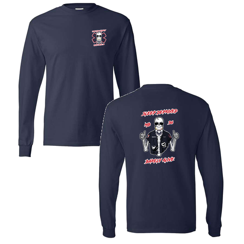 Hanes Adult 6 oz. Authentic-T Long-Sleeve T-Shirt -- Navy