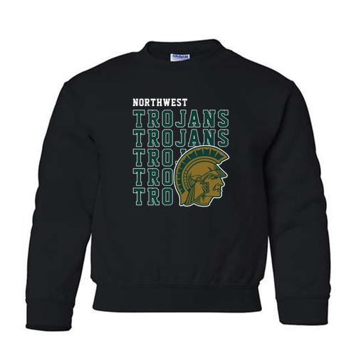 Gildan Heavy Blend Youth Crew Neck Sweatshirt -- Black