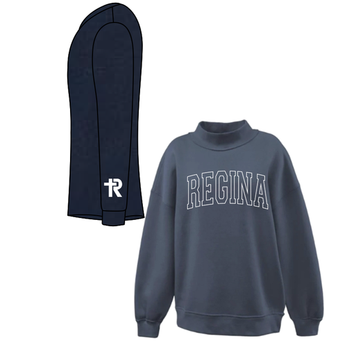 Regina Tonal Arch with Wrist Pennant Juliet Mockneck -- Navy