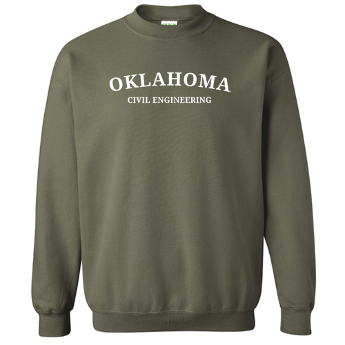 Civil Gildan Heavy Blend Crew Neck Sweatshirt -- Military Green