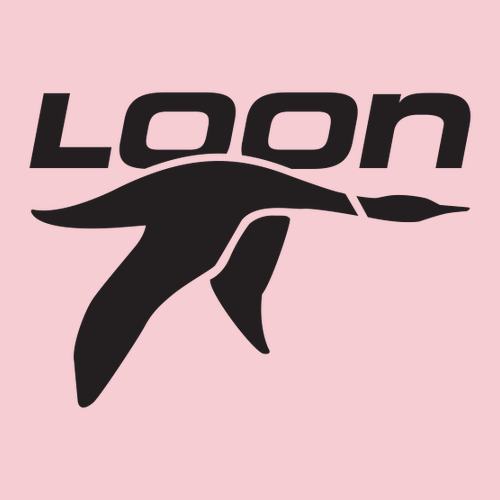 Loon Logo 1 Black Ink -- Short Sleeve Light Pink