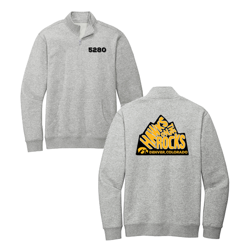 District V.I.T. Fleece 1 / 4-Zip -- Light Heather Grey