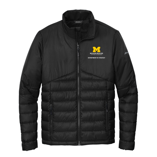 Men's/Unisex Eddie Bauer Quilted Jacket -- Deep Black