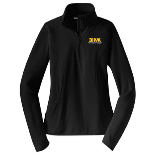 Sport Tek Ladies Sport Wick Stretch Half Zip Pullover -- Black