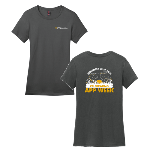 District Made Ladies Perfect Weight Crew Tee -- Charcoal