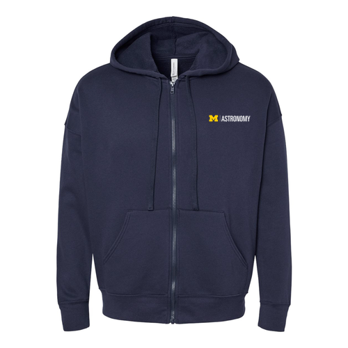 Bella + Canvas Unisex Fleece Full-Zip Hooded Sweatshirt -- Navy