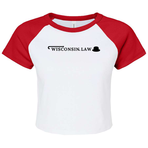 Top Hat & Cane Baby Tee—White/Red