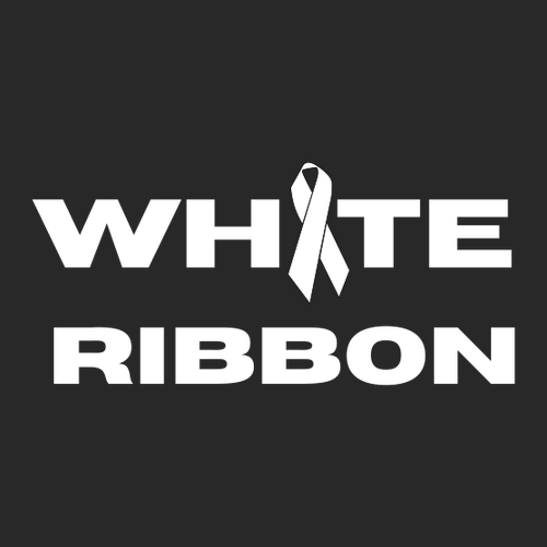 Mens/Unisex White Ribbon Jerzees Quarter Zip Sweatshirt -- Black