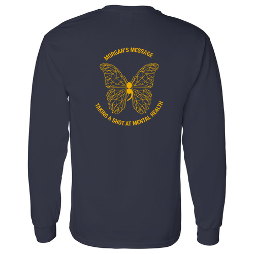 Gildan Heavy Cotton Longsleeve Basic T-Shirt -- Navy