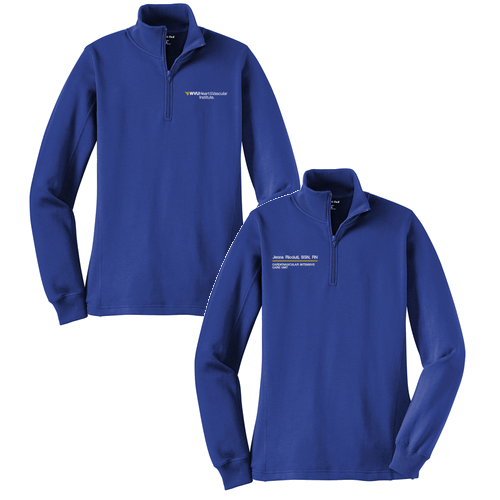 Sport Tek Ladies Quarter Zip Sweatshirt -- True Royal