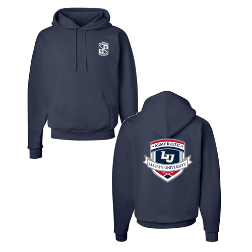 Hanes 50/50 Comfort Blend Fleece Pullover Hood Adult -- Navy