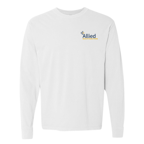 Comfort Colors Unisex Garment-Dyed Heavyweight Long Sleeve T-Shirt -- White