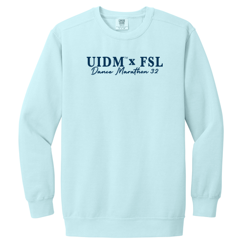 Comfort Colors Unisex Garment-Dyed Crewneck Sweatshirt -- Chambray