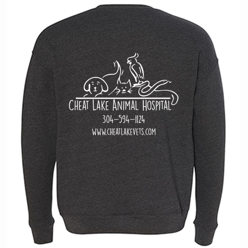 Bella Canvas Unisex Drop Shoulder Fleece Crewneck -- Dark Grey Heather