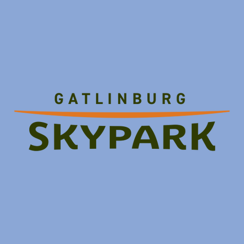 Gatlinburg Skypark Logo 1 Green & Orange Ink -- Crewneck Sweatshirt Carolina Blue