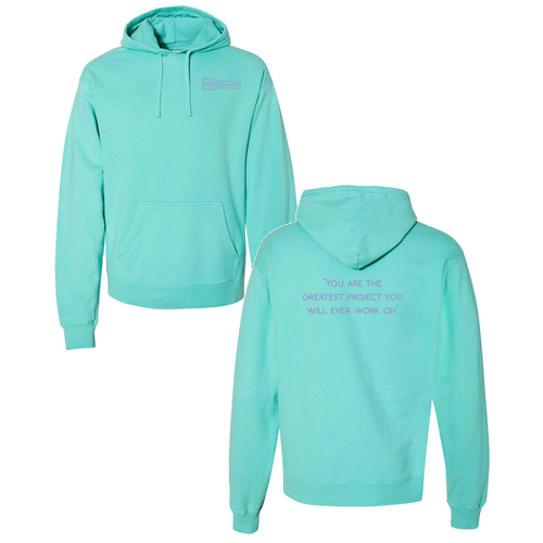 ComfortWash by Hanes Garment Dyed Unisex Hooded Pullover Sweatshirt Mint