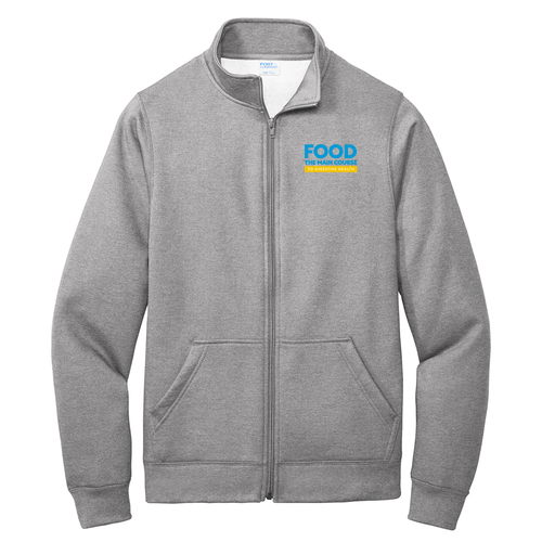 Port and Company Core Fleece Cadet Full-Zip Sweatshirt -- Athletic Heather