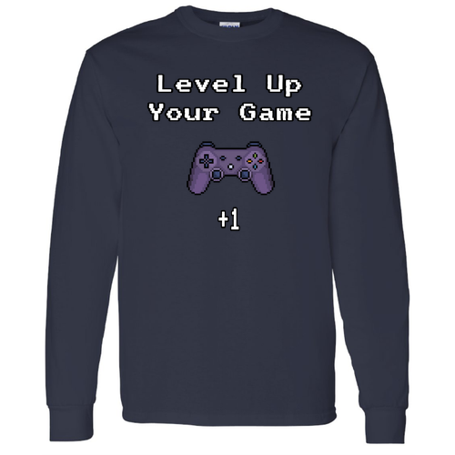 Gildan Heavy Cotton Longsleeve Basic T-Shirt -- Navy