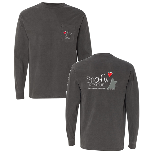 Comfort Colors Adult Long Sleeve Pocket Tee -- Pepper