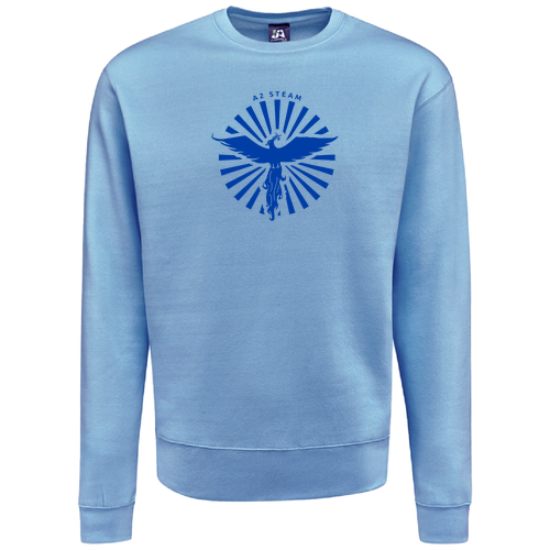 J. America BTB Fleece Crew -- Carolina Blue