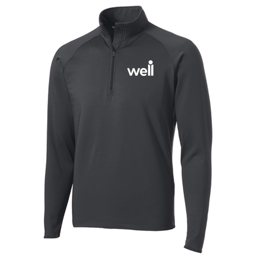 Sport Tek Sport Wick Stretch Half Zip Pullover -- Charcoal Grey