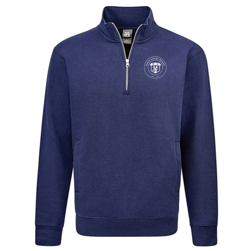 J America BTB Fleece 1/4 zip -- True Navy