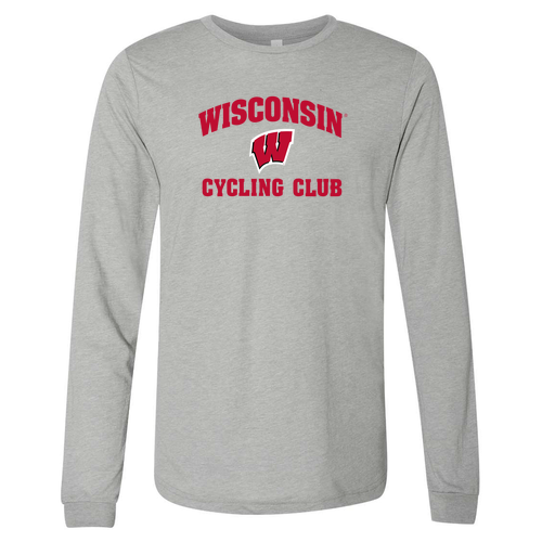 Wisconsin Cycling Club Long Sleeve Tee -- Athletic Grey Triblend