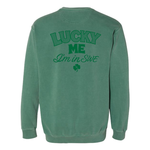 Comfort Colors Unisex Garment-Dyed Crewneck Sweatshirt -- Light Green