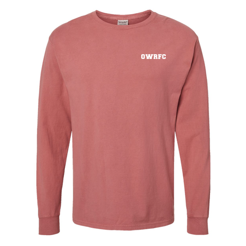 ComfortWash by Hanes Garment Dyed Long Sleeve T-Shirt Nantucket Red
