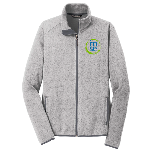 Port Authority Sweater Fleece Jacket -- Grey Heather