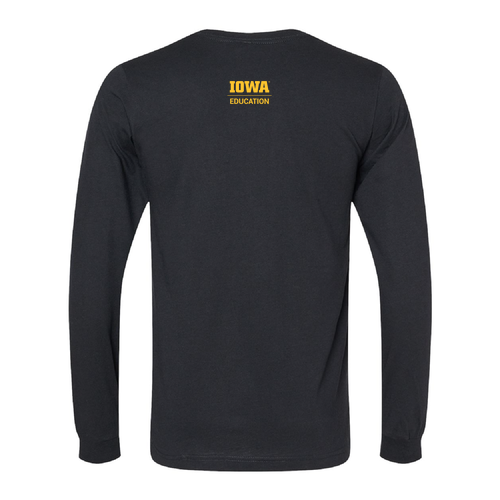 Hawkeye Teachers Bella+Canvas Unisex Heather Cvc Long Sleeve Tee- Heathers -- Solid Black Blend