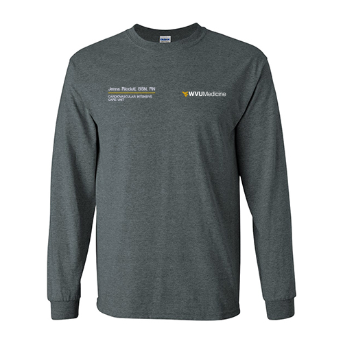 Gildan Ultra Cotton Longsleeve Basic T-Shirt -- Dark Heather