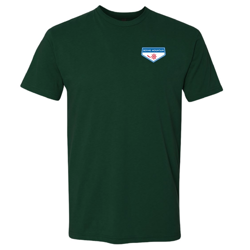 Boyne Mountain Logo 2 Full Color -- Short Sleeve Forest Green
