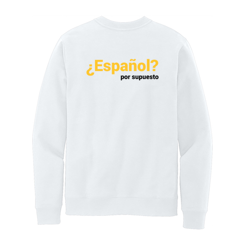 Por Supuesto District Re-Fleece Crew -- White