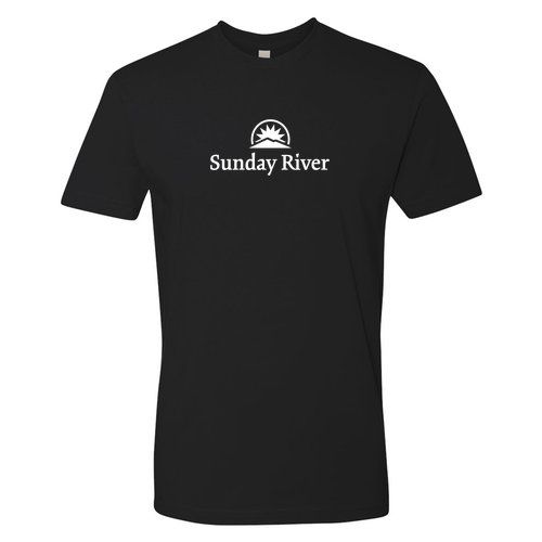 Sunday River Logo 1 White Ink --Short Sleeve Black